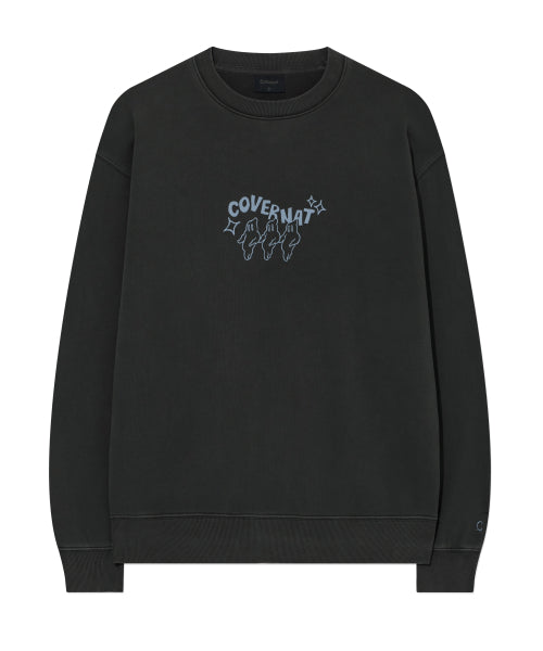PIGMENT DYED DRAWING GRAPHIC SWEATSHIRT