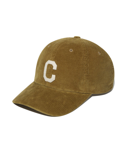 COZY FIT C LOGO APPLIQUE CORDUROY BALL CAP