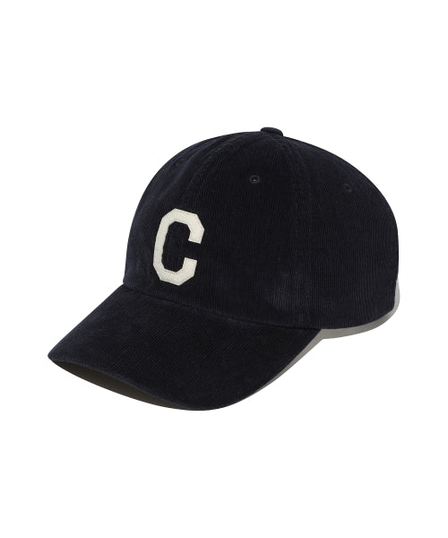 COZY FIT C LOGO APPLIQUE CORDUROY BALL CAP