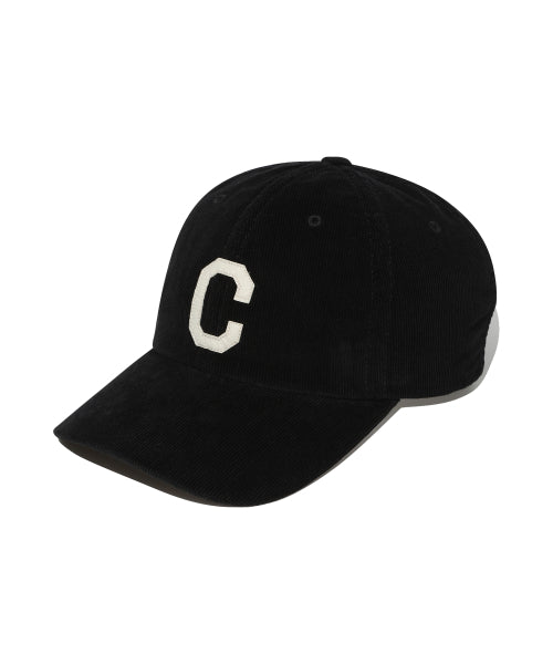 COZY FIT C LOGO APPLIQUE CORDUROY BALL CAP