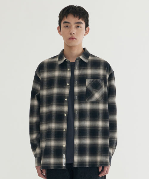 BRUSHED OMBRE CHECK SHIRT