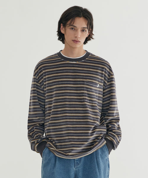 JACQUARD STRIPE LONG SLEEVE