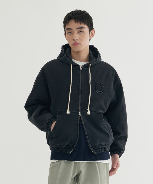 DENIM HOODED JACKET