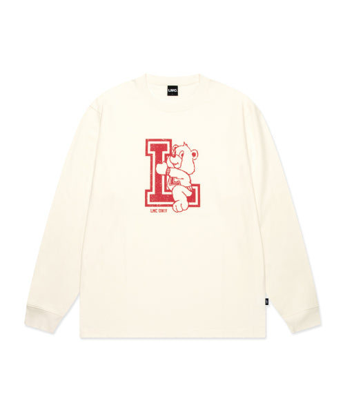 BEAR UNIV LONG SLV TEE ivory