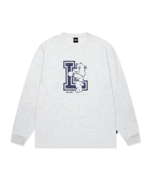 BEAR UNIV LONG SLV TEE light heather gray