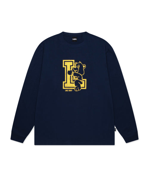 BEAR UNIV LONG SLV TEE navy