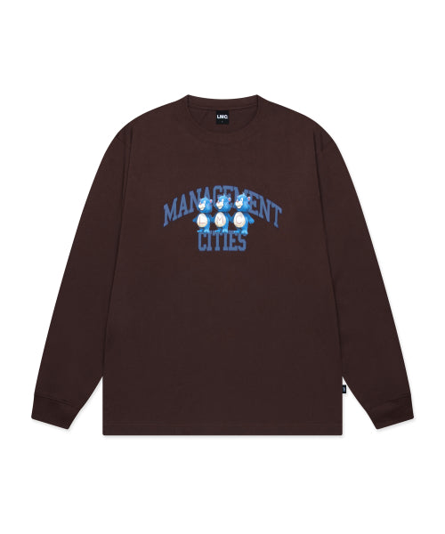 ATHLETIC BEAR LONG SLV TEE brown