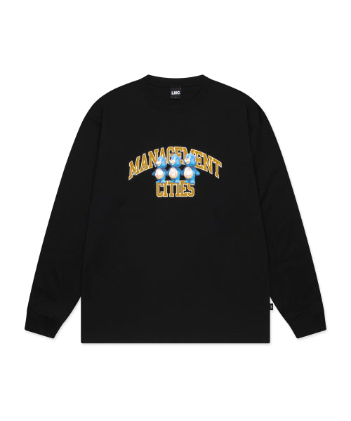 ATHLETIC BEAR LONG SLV TEE black