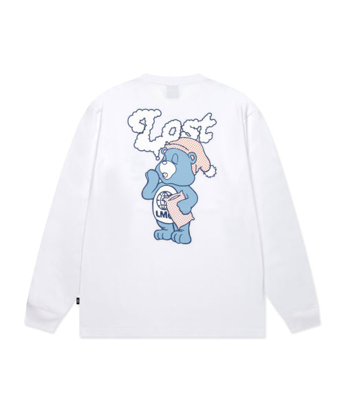 SLEEPING BEAR LONG SLV TEE white