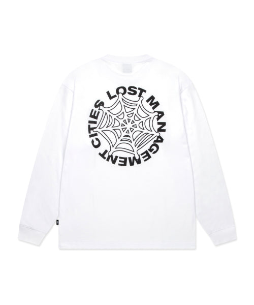 SPIDER WEB LONG SLV TEE white