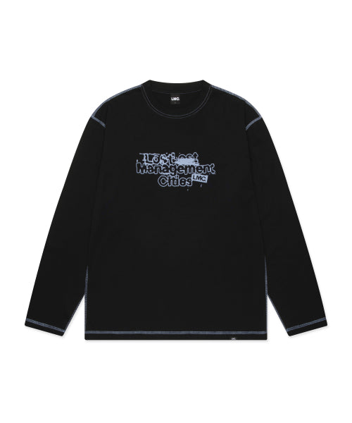 DESTROYED STAMP LONG SLV TEE black