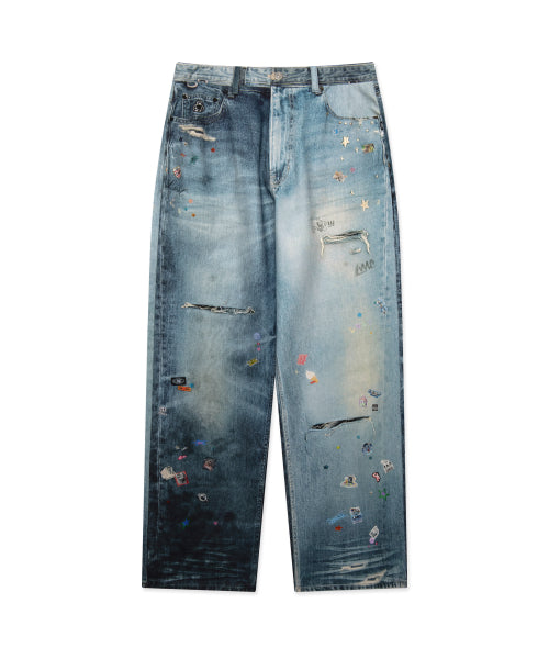 TROMPE L OEIL PANTS multi