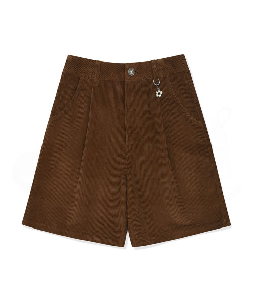 Women's Corduroy Bermuda Pants Brown