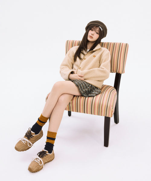Women's checkered pleats skirt pattern