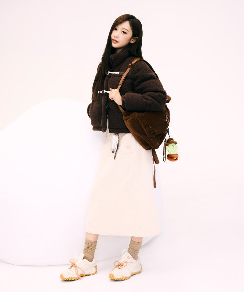 [25FW] Women's Corduroy Long Skirt Cream