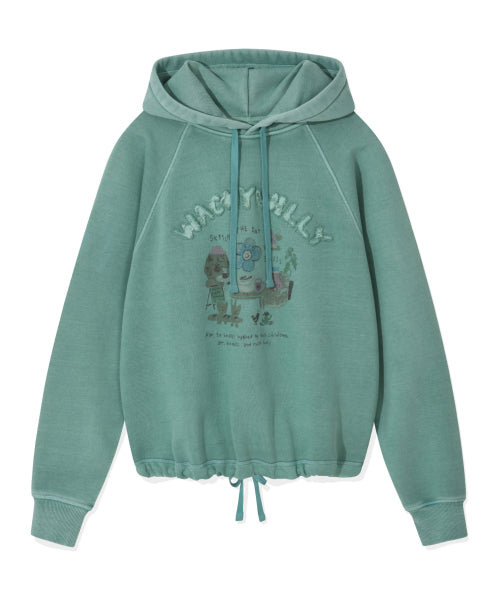 Women's Pigment Graphic Hoodie Green