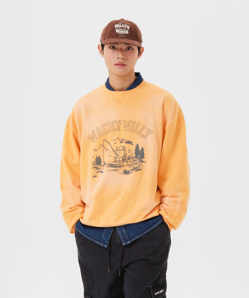 Washing Kiki Graphic Sweatshirt Orange