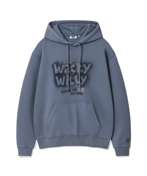 Kiki Pigment Graphic Hooded Sweat Blue