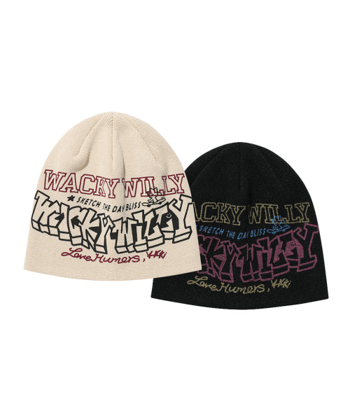 Lettering Graphic Beanie (2 colors)