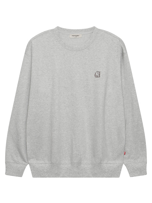 Small Polar Bear Single Sweatshirt - U_MELAND L/GREY