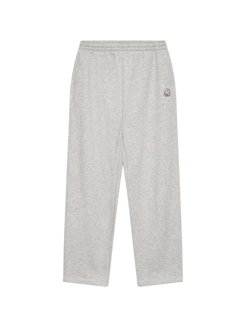 Small Polar Bear Sweat Two-Way Straight Pants - U_MELANGE/GREY