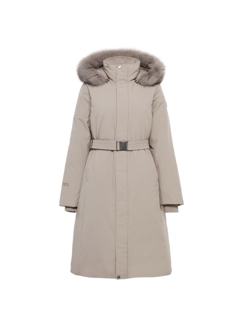 La Reine (La Henne) Women's Windstapper Long Down Jacket_D/GRAYISH BEIGE