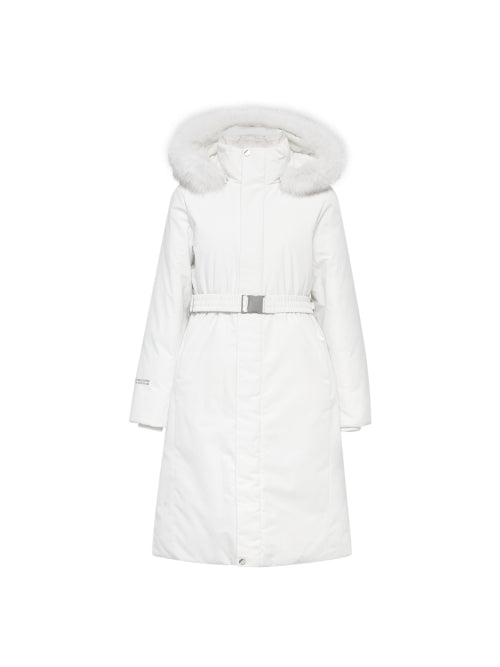 La Raine (La Henne) Women's Windstapper Long Down Jacket_Cream
