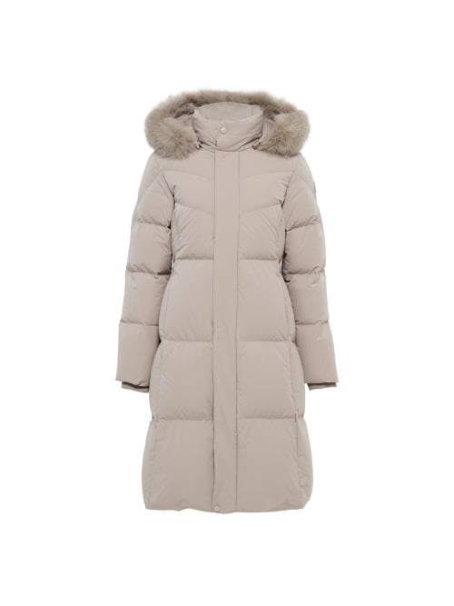 SCARLETT (Scarlet) Women's Long Down Jacket_D/GRAYISH BEIGE