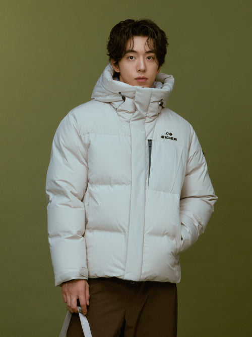 CIRCULART Men's Technical Puff Down Jacket_Grayish BEIGE