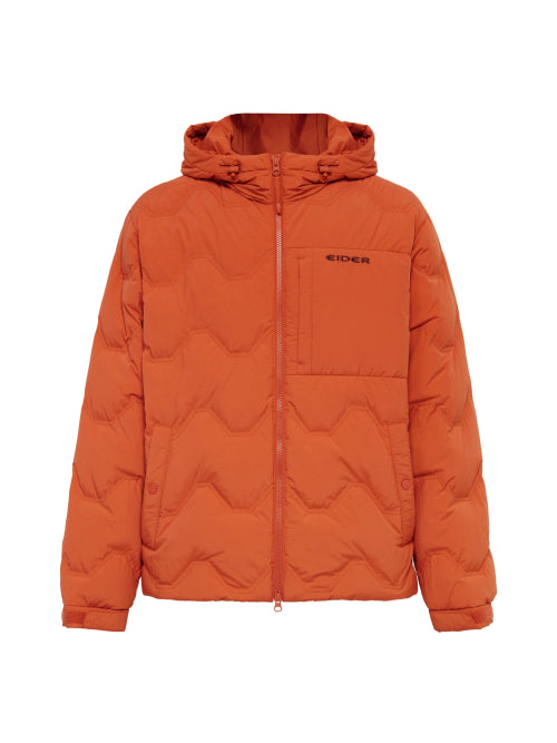 THERMOLOCK Men's Slim Hoodie Blend Down Jacket_Burnt Orange
