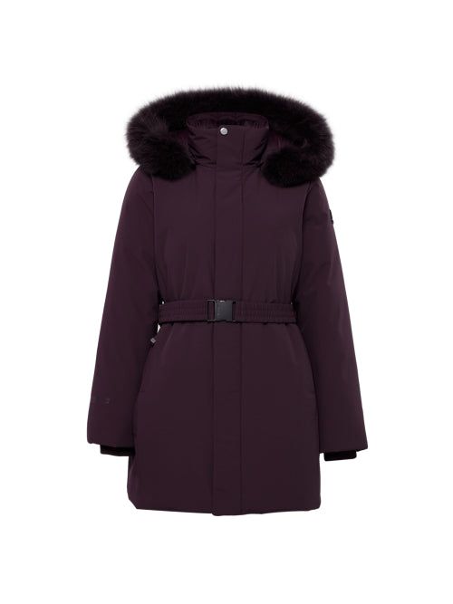 La Reine (La Henne) Women's Windstapper Middle Down Jacket_Plum