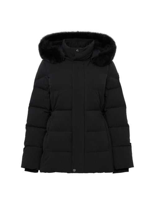 SCARLETT (Scarlet) Women's Basic Middle Down Jacket_Black