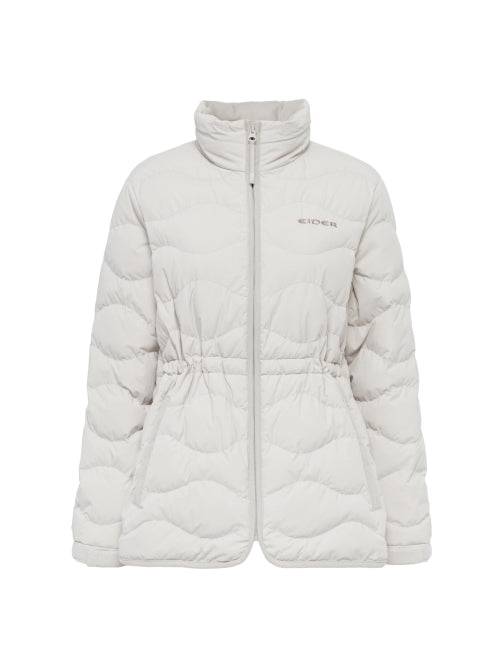 THERMOLOCK Women's Slim Blend Down Jacket_Grayish BEIGE