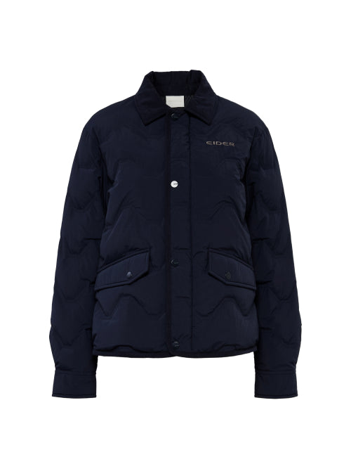 THERMOLOCK Women's Slim Blend Down Shirt_Dark Navy
