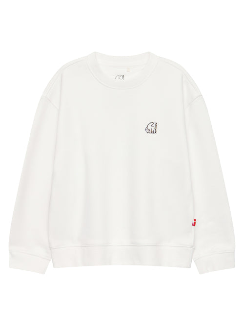 Fall Maple Cartoon Polar Bear Sweatshirt - K_Off White