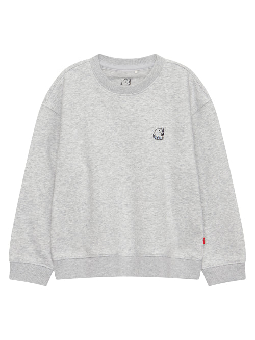 Maple Cartoon Turtleneck Bear Sweatshirt - K_MELANGE/GREY