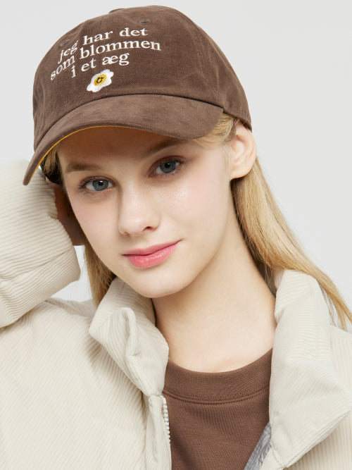 [B-mate] Cozy Denmark ball cap_ORANGE BROWN