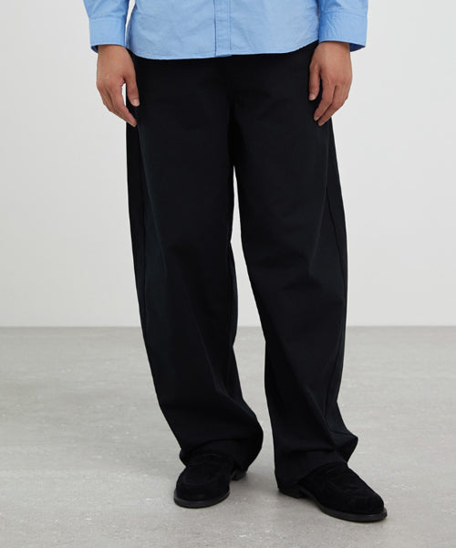 Curved Balloon Wide Cotton Pants_STPC49C03