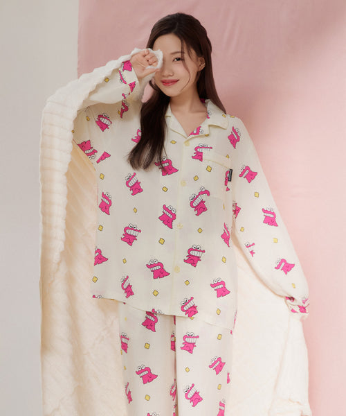 [Crayon Shin-chan] Unstoppable Crayon Shin-chan Long-Sleeved Pajama (BUTTER YELLOW)_SPPF49U08