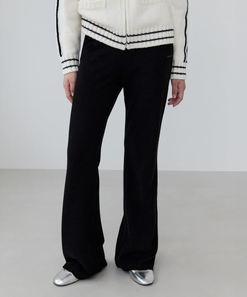 BOOTS CUT KNIT PANTS BLACK