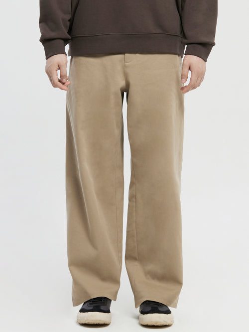 Wide chino pants (wide fit) - M_Beige