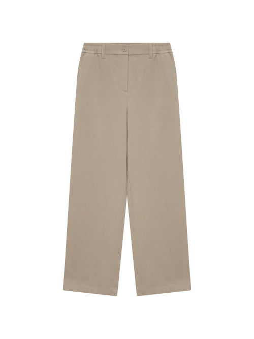Wide chino pants (wide fit) - W_Beige