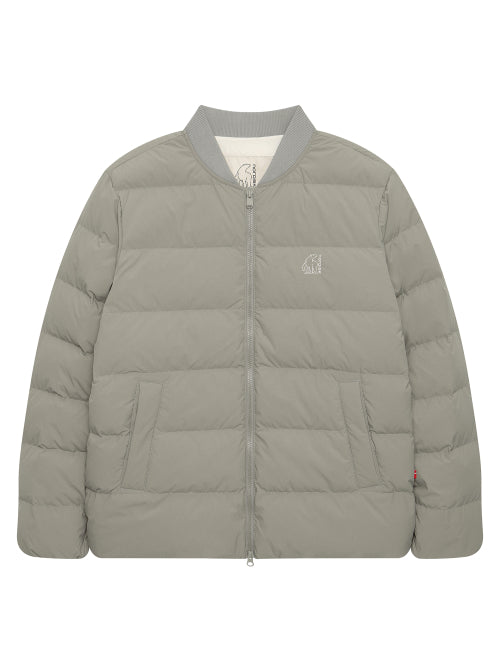 Lightweight Stainless Steel Neck Crystal-Down Jumper - M_Light Khaki