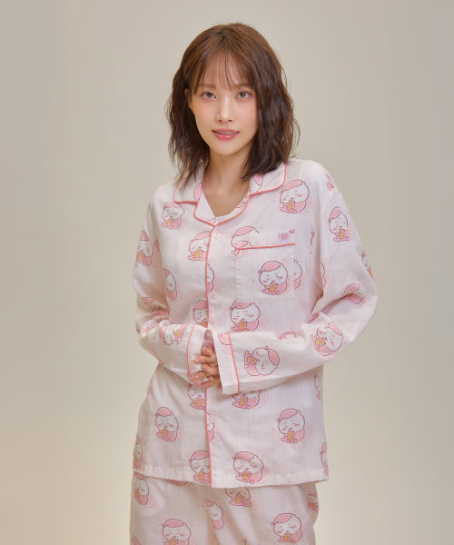 [Cute] Long-sleeved Pajama (PINK)_SPPF49U05