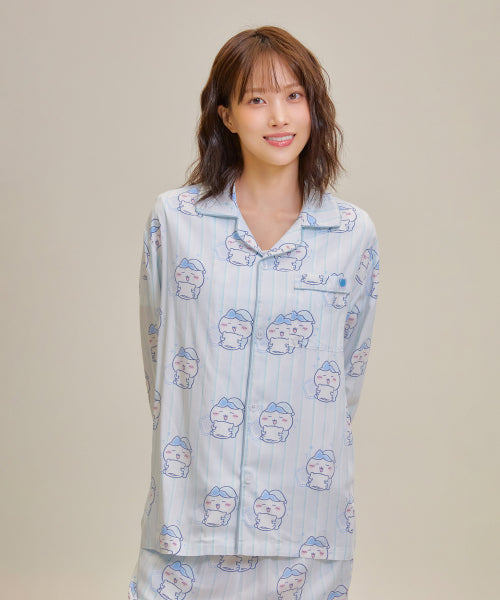 [Cute] Long-sleeved Pajama (BLUE)_SPPF49U05