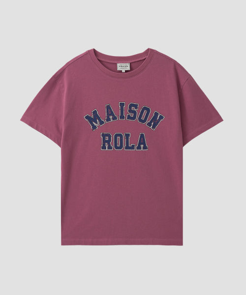 MAISON DE ROLA PIGMENT T-SHIRT DEEP PINK