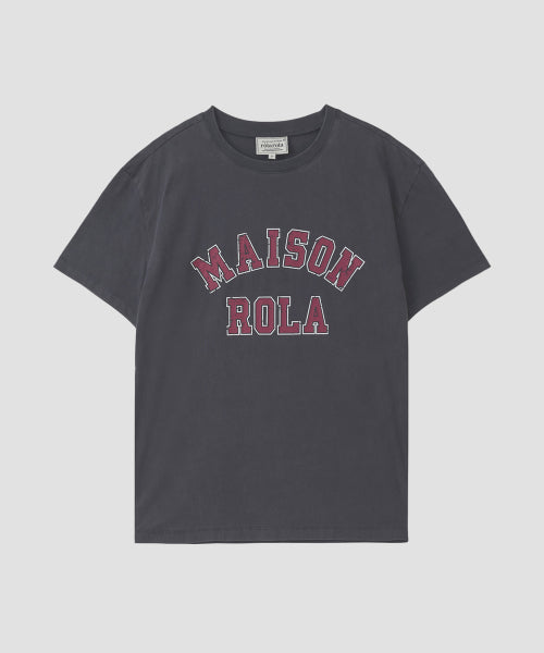 MAISON DE ROLA PIGMENT T-SHIRT CHARCOAL