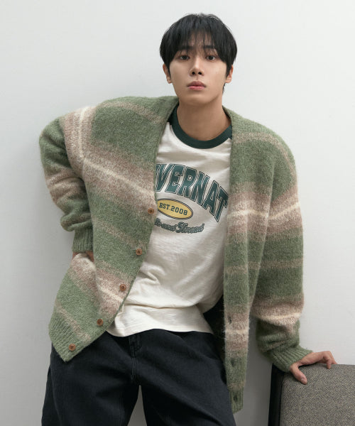GRADIENT STRIPE CARDIGAN