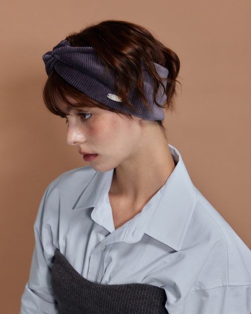 Twisted corduroy hairband FLOTFA3A03