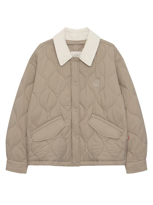 Padded Quilting Jacket SHORT - W_Beige